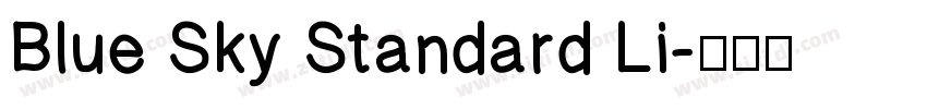 Blue Sky Standard Li字体转换